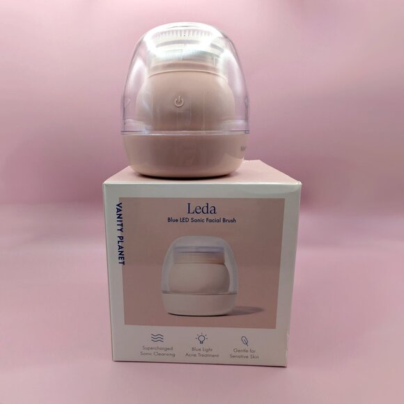 VANITY PLANET Leda Blue LED Sonic Facial Brush - Blue Light Acne Treatment - Picture 1 of 5